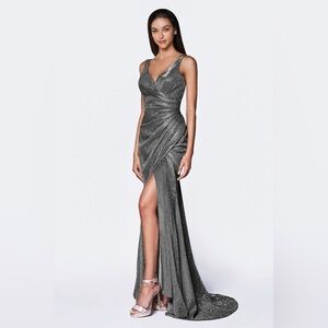 Ladivine Stunning Silver Maxi Dress Large